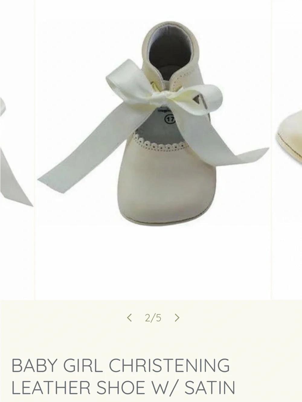 Baby Girl Christening Leather Shoes With Satin Ribbon & Hat